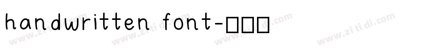 handwritten font字体转换